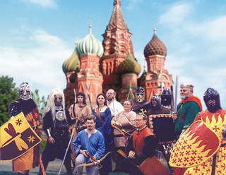 SCA members guard the recently seized St. Basil's Cathedral.